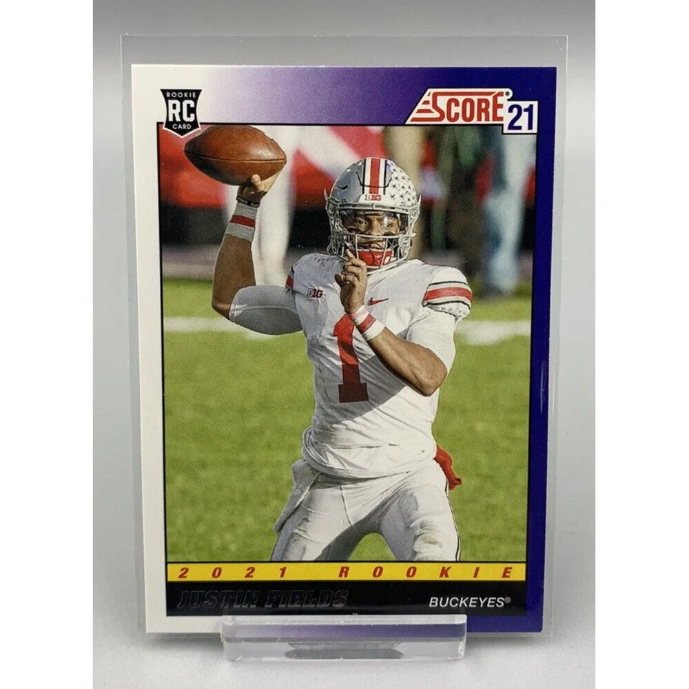 2021 Score Justin Fields RC 1991 Throwback Rookie #TB2 Ohio‎ State Buckeyes